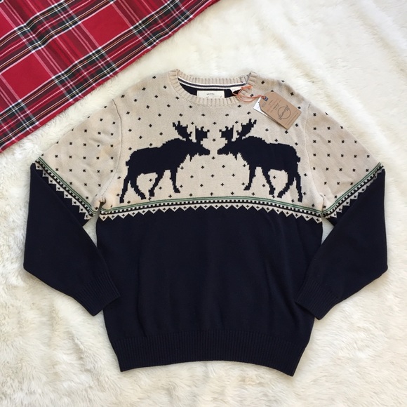 Weatherproof Vintage Moose Crew Sweater 